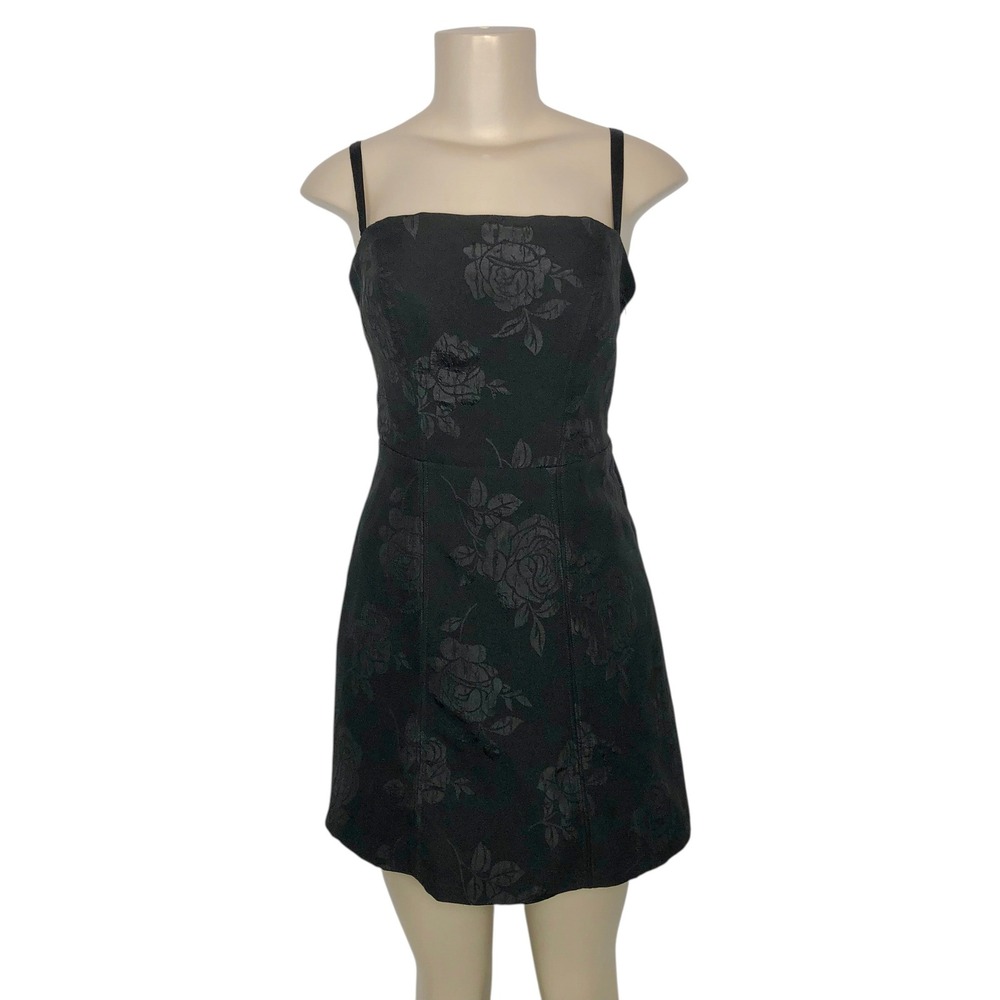 Urban Outfitters Floral Burnout Square Neck Mini Dress Small Whimsigoth Gothic